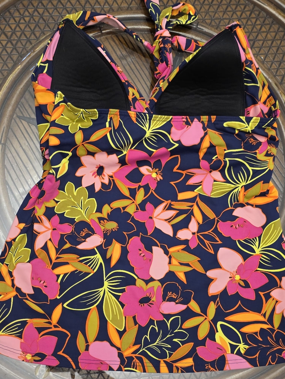 Lands' End Floral Tankini Sz 8 - Picture 2 of 4